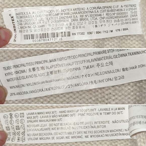 Zara angora knit sweater M - Picture 6 of 6